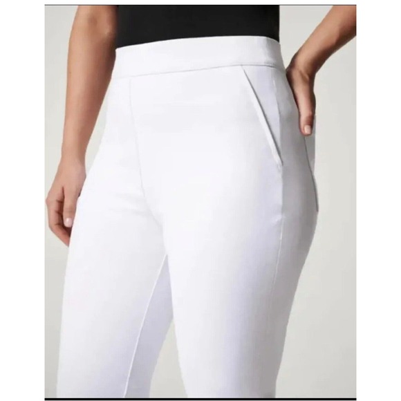 Spanx Women’s On-the-Go Kick Flare Pull On Pant White Stretch XL Tall NWT $148 - Picture 5 of 16